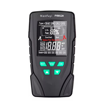 FY8912A Car Battery Tester 12V/24V 8V-36V Wide Voltage Range Lead-Acid AGM GEL EFB Diagnostic Tool