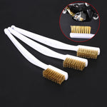 LinkMejor 3Pcs Nozzle Cleaning Brushes Copper Wire Rust Remover Industrial Wire Brush Set for 3D Printer Hot Bed Machinery Metal Parts