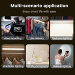 LinkMejor Charging 40cm LED Night Light 3 Color Adjustable 80LED 9 Levels Brightness Adjustment for Live Streaming Vlogging Makeup Photography