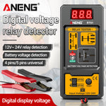 LinkMejor RT01 Automotive Relay Tester Digital Voltage Relay Detecter 4-Pin 5-Pin Relay Display 12V 24V Battery Diagnostic Tool