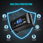 LinkMejor 15A/20A Smart Battery Charger Automatic Pulse Repair Charge for Lead-Acid Lithium LiFePO4 Battery Car Motorcycle Charger