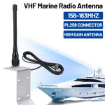 LinkMejor X107M Marine VHF Radio Antenna 156-163Mhz Frequency Range 2dBi High Gain Waterproof Boat Antenna with PL-259 Connector