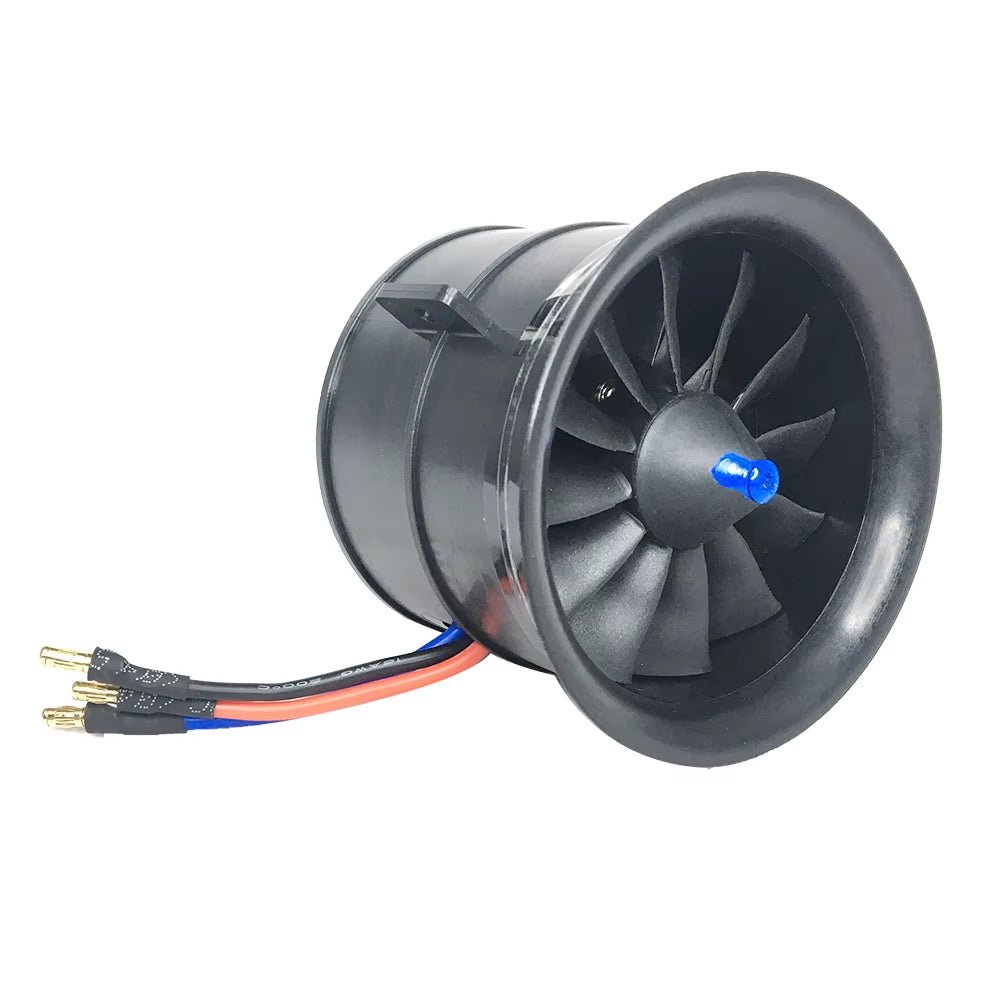 Hobbyocean 70mm 12-Blades EDF Electric Ducted Fan Unit With 4S 3400KV 5S 2700KV 6S 2300KV Brushless Motor 80A ESC for RC Airplane Jet
