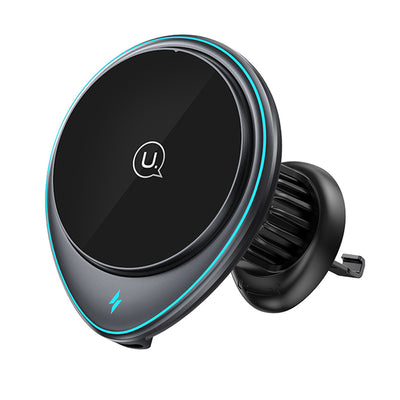 LinkMejor US-CD222 Wireless Magnetic Car Phone Holder 360° Rotary Air Vent Mount Stand for iPhone 15 14 13 for Xiaomi 14pro for Samsung Galaxy S24 for Huawei Mate60 Pro
