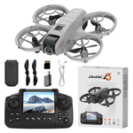LinkMejor YL3 WiFi FPV with Screen Controller HD Camera Optical Flow Hover Circle Protection Kids Gifts 2.4G 4CH 6-Axis Remote Control RC Toys Drone Quadcopter RTF