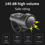 Astrolux® BC2 Double 800LM LED Bright Bike Light 2600mAh Battery IP64 Waterproof 5 Light Modes Type-C Rechargeable Bicycle Front Light Flashlight with Horn