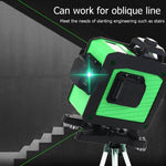 16 Line 360 Horizontal Vertical Cross 3D Green Light Laser Level Self-Leveling Measure Super Powerful Laser Beam