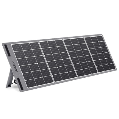 [US Direct] Aferiy Foldable Solar Panel 200W, Lightweight Solar Panel with 5 Outputs, with Multi-Contact 4 Output/DC Adapter for Power Station, Solar Generator, Camping, Motorhome, Boat, Power Outage, Outdoor, Garden