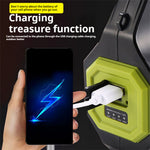 Bikight Solar Flashlight for Emergencies Search LED Solar Camping Lights Multifunctional Flashlight Power Bank