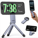 LinkMejor LP962 Magnetic Phone Stand N52 Magnet Aluminum Alloy Tripod Desk Stand Selfie Stick Adjustable Portable for iPhone 17 16 15 14 MagSafes Android Phone Tripod Mount