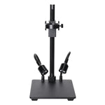 LinkMejor Aluminum Digital Microscope Stand Industrial Camera Monocular Lens Lift Repair Workbench Black