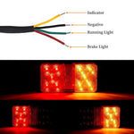 2Pcs 12V 24V 10 LED Tail Light Truck Trailer Truck Tail Light Side Light Turn Signal Indicator Stop Lamp Rear Brake Light IP65 Waterproof