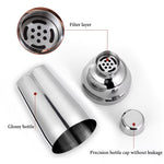 6PCS Stainless Steel Cocktail Shaker Set Professional Martini Drink Mixer Tool Set for Home Bar Party