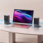 K2063 Desktop Computer Speaker USB Wired Speaker Dual 52mm High-magnetic Speaker 360° Stereo Surround Sound Support AUX/MIC Power Bank Function Smart Home Speaker Soundbar