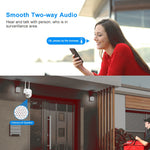 LinkMejor 3MP WiFi Camera Set Wireless PTZ Cam Auto Tracking Motion Detection Two-way Audio Night Vision IP66 Waterproof Record Playback CCTV Security Camera System EU Plug