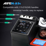 LinkMejor A9E Soldering Station 160W 100°C-450°C Adjustable Temperature Rework Station T245 Handle with Cleaning Tools and Multi Compatible Soldering Tips