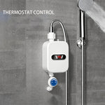 Tevorex 3000W Instant Water Heater with Shower Head, LCD Digital Display, Rapid Heating Heater for Country House, Cottage, Hotel