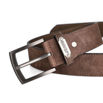 120-130cm Vintage Casual PU Leather Belt for Men Women Classic Alloy Pin Buckle Waist Strap for Daily Pants