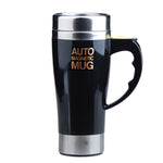 IPRee 450ml Automatic Electric Mug Stirring Coffee Cup Stainless Steel Mixer Lazy Self Mixing Tea Milk Drinking Cups