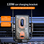 V88 120W Car Mount Phone Holder Intelligent Infrared Induction Air Vent Clip 15W Car Wireless Charger Magnetic for iPhone 16 16 Pro 15 14 13  for Samsung for Xiaomi for Huawei