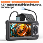 Industrial Endoscope ES01 4.3 Inch Screen 5M 1080P HD IP67 Waterproof Video Inspection Camera Cable Rechargeable Battery
