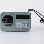 HanRongDa HRD-231 DSP Stereo Radio Music Player FM Bluetooth TF Card Playback 50 Station Memory 2000mAh Rechargeable Battery Portable LED Flashlight for Home Outdoor