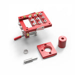 LinkMejor 3in1 Hinge Punch Woodworking Kit with Positioning Clamp Drill Hole Cover Versatile Punch Positioner Body Multiple Drill Bits Convenient Portable Efficient Accuracy in Drilling