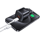 [GaN Tech] USAMS CC263 30W 2-Port USB Charger USB-A+USB-C Fast Charging Wall Charger Adapter EU Plug for iPhone 16 16 Pro 15 14 13 Pro Max for Huawei Pura X for Xiaomi 15pro for Samsung Galaxy S25 Ultra