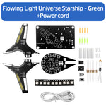 Flowing Halos Universe Starship Kit 5V DC Blue Pink Green Red LED Soldering Decoration Light Kit