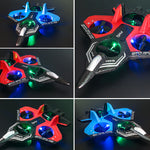 LinkMejor S83 2.4G EPP Glider Altitude Hold Mode 360° Roll 4 Motors 4CH LED RC Drone Airplane Quadcopter Stunt Fighter RTF