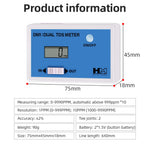 Dual Probe DM-1 Water Quality Tester 0-9990PPM LCD Display TDS Meter Compact Design Accurate Measurement for Fish Tank Tap Water Filtration Systems