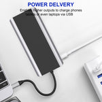Bakeey FX15W 15 in 1 USB-C Hub Docking Station Adapter with 1*PD/ 1*SD/ 1*TF/ 4*USB 2.0/ 3*USB 3.01*HDMI/1 *LAN/ 1*VHA/ 1*Audio
