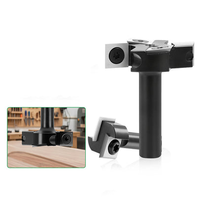 LinkMejor 8mm 1/2'' Shank Router Bit 2-Flute 4-FluteT-shaped Panel Raising Cutter Replaceable Blade Woodworking Slotting Trimming Grooving Tool