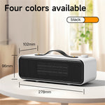 Tevorex 700W PTC Portable Desktop Heater with 2 Heat Modes Smart Temperature Control Fast Heating Heater for Home or Office