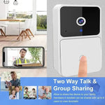 LinkMejor Video Doorbell Door Camera Wireless Night Vision Smart Home Security HD Door Bell Two Way Intercom Voice Change for Home Visual Doorbell