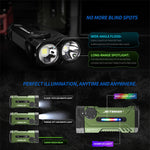 JETBeam E28 5 Light Multi Purpose EDC Flashlight Dual White Lights+RGB Side Light 7000mAh IPX8 Waterproof Type-C Rechargeable High Lumens Magnetic Work Light