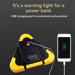 LinkMejor Solar Emergency Triangular Roadside Warning Light USB Super Bright LED Work Lights for Car Repairing Camping Hiking Hunting