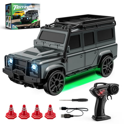 LinkMejor E86 E87 RTR 1/64 2.4G 4WD Drift RC Car SUV Mini Race LED Light Two Speed Full Scale Radio Control High-Speed Motor On-Road Racing Vehicle Model Boys Gifts Toys