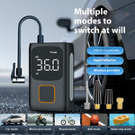 150 PSI Portable Smart Car Air Pump Intelligent Cordless Digital Display Car Tire Inflation Electric Vehicle Tire Air Pump for  Bicycle Bike Ball