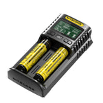 LinkMejor UM2 LCD Display 5V/2A Lithium Battery Charger USB QC Smart Rapid Charger For AA AAA 18650 21700 26650