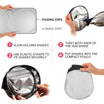 LinkMejor Car Windshield Sun Shades Cover Silver-Coated Polyester