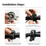 WEST BIKING Mini Invisible Bike Bell Aluminum Alloy Whale Shape Bicycle Thumb Bell MTB Road Bike Handlebar Bell for 22.2-31.8mm Handlebar Diameter