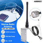 LinkMejor X107M Marine VHF Radio Antenna 156-163Mhz Frequency Range 2dBi High Gain Waterproof Boat Antenna with PL-259 Connector