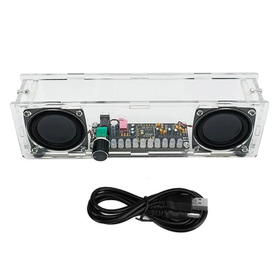DIY 5W PAM8406 bluetooth Speaker Amplifier Kit Dual Channel Stereo Sound USB Power Clear Audio Level Indicator Easy Assembly Suitable for Home Audio Systems