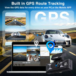 LinkMejor 4K Dash Cam Dual Lens 3840x2160P AI Driver Assistance ADAS GPS WiFi Wide Angle Night Vision Car DVR Camera