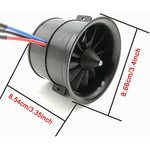 [HK Direct] Apisqueen 50mm EDF 4S 4300kV 950g Thrust Belt 11 Sheets/ 64mm EDF 4S 3500kV Belt 11 Sheets/ 70 mm EDF 6S 2300 kV 2240 g Push Belt 12 Blades Electric Sheath Current Fan for Aircraft Model Aircraft Engine