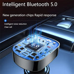 Dual USB Car MP3 Player Fast Charger FM bluetooth Receiver Compatible 5.0 FM Transmitter USB Flash Drive Plug Car Kit