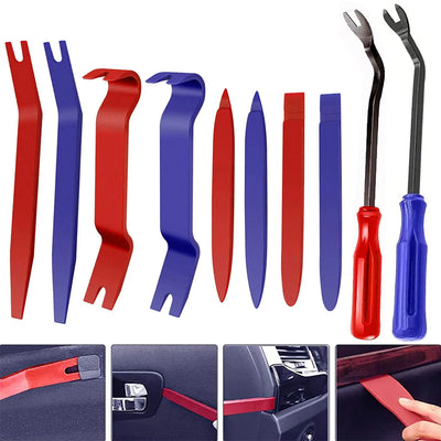 5 Piece Set Car Door Clip Panel Trim Removal Tool Kit Navigation Blade Removal Plastic Car Interior Repair Pry Hand Tools