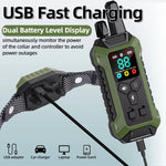 PC30 Electric Dog Training Collar Remote Control Pet Anti Bark IP67 Waterproof Rechargeable Beep Shock Vibration Mode 3140000ft² Range Type-C Charging Remote Pet Controller