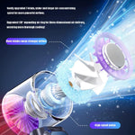 Tevorex Portable Handheld Air Conditioner Fan 7 Blades 199 Levels Wind Adjustable 4000mAh Long Battery Rechargeable Mini Cooling Fan with LED Digital Display for Indoor Outdoor